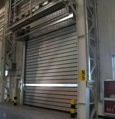 알루미늄 합금 고속 나선 문 모터 전력 0.75KW 안전 효율 ≤2.0m3/ M2.s 닫기 속도 0.8m/s
