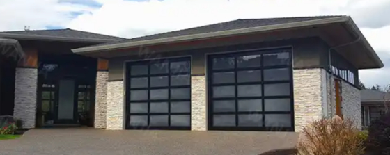 아크릴 알루미늄 맑은 차고 문 전체 뷰 투명한 차고 문 유리 섹션 차고 문 현대 디자인 스타일