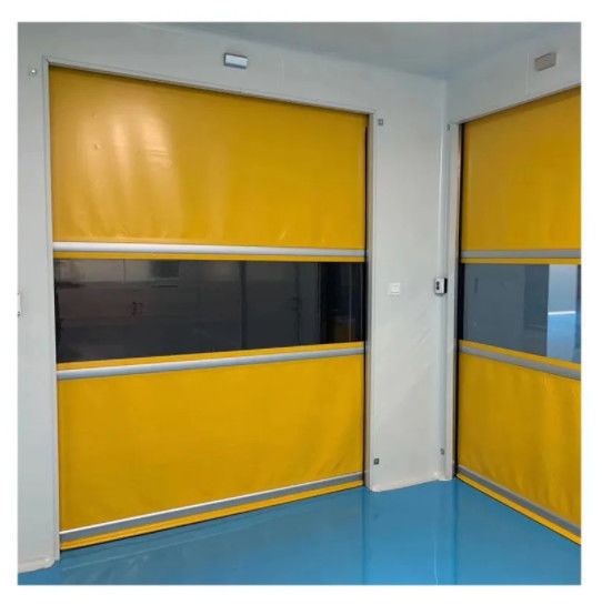 직물 단열 커튼 고속 PVC 롤 업 빠른 셔터 문 304 스테인리스 스틸 재료 안전 기상 저항