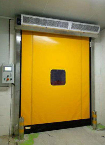 냉장고 고속 PVC 롤업 급속 셔터 칩 문 304 스테인레스 스틸 재료 단열 예 및 수동 / 자동